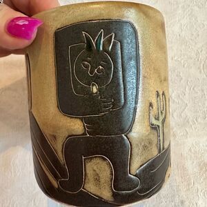 MARA Pottery Mug Mexico LG Coffee Tea Cup Southwestern Cactus